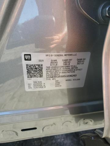 1GNERGRS8SJ236263 - 2025 CHEVROLET TRAVERSE LT SILVER photo 14