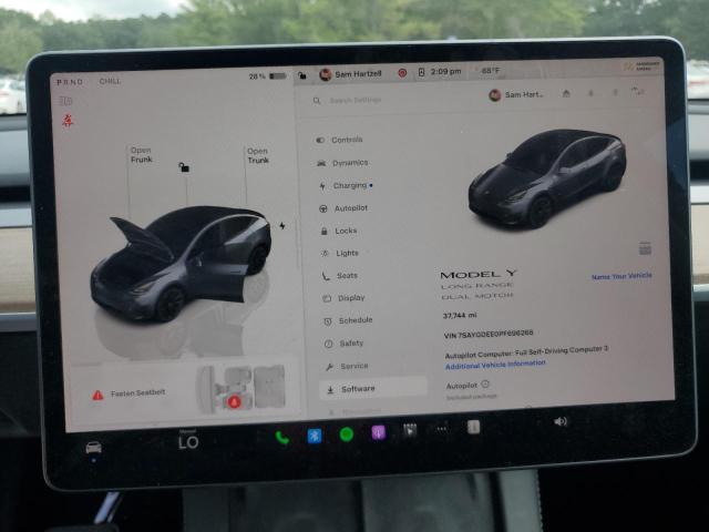 7SAYGDEE0PF696268 - 2023 TESLA MODEL Y Gris photo 9