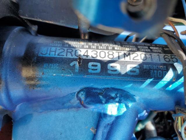 JH2RC4308TM201165 - 1996 HONDA VF750 C BLUE photo 10