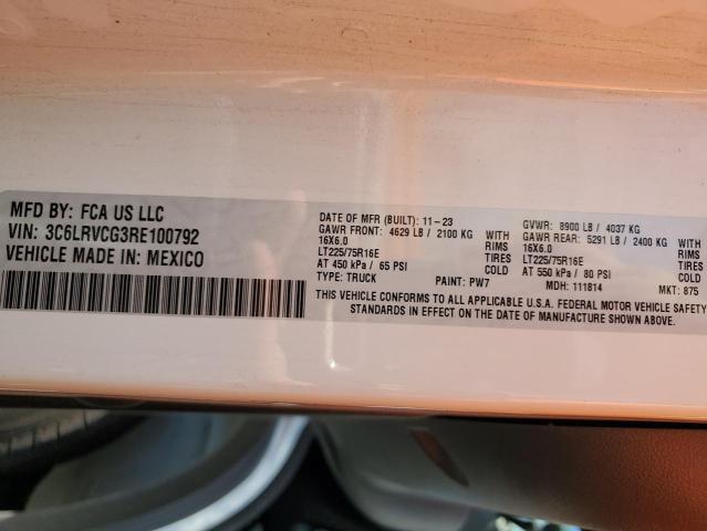 3C6LRVCG3RE100792 - 2024 RAM PROMASTER 2500 HIGH Ağ foto 13