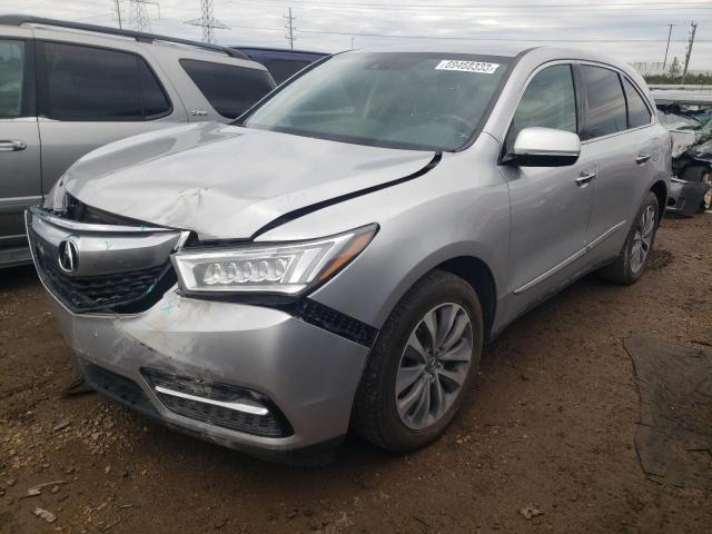 5FRYD3H49EB010159 - 2014 ACURA MDX TECHNOLOGY SILVER photo 1