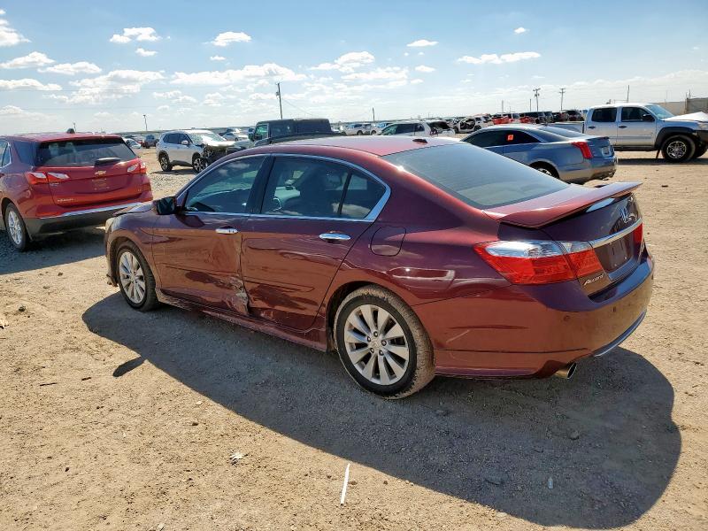 1HGCR3F93DA031173 - 2013 HONDA ACCORD TOURING MAROON photo 2