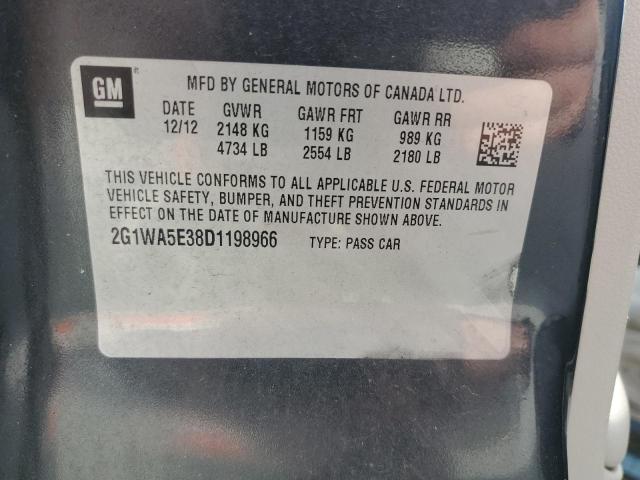 2G1WA5E38D1198966 - 2013 CHEVROLET IMPALA LS Մոխրագույն լուսանկար 12