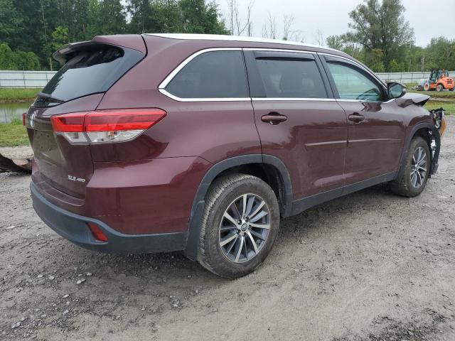 5TDJZRFH4KS961678 - 2019 TOYOTA HIGHLANDER SE 栗色 照片 3