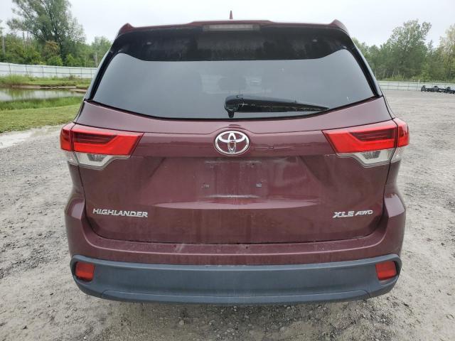 5TDJZRFH4KS961678 - 2019 TOYOTA HIGHLANDER SE 栗色 照片 6