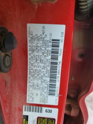 3TMJU62N68M060572 - 2008 TOYOTA TACOMA DOUBLE CAB PRERUNNER RED photo 12