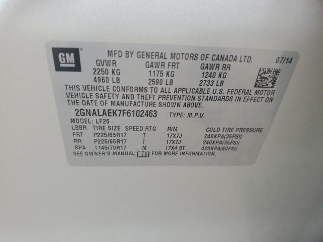 2GNALAEK7F6102463 - 2015 CHEVROLET EQUINOX LS TAN photo 12