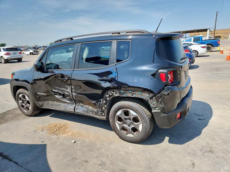 ZACCJAAB8HPF91801 - 2017 JEEP RENEGADE SPORT შავი ფოტო 2