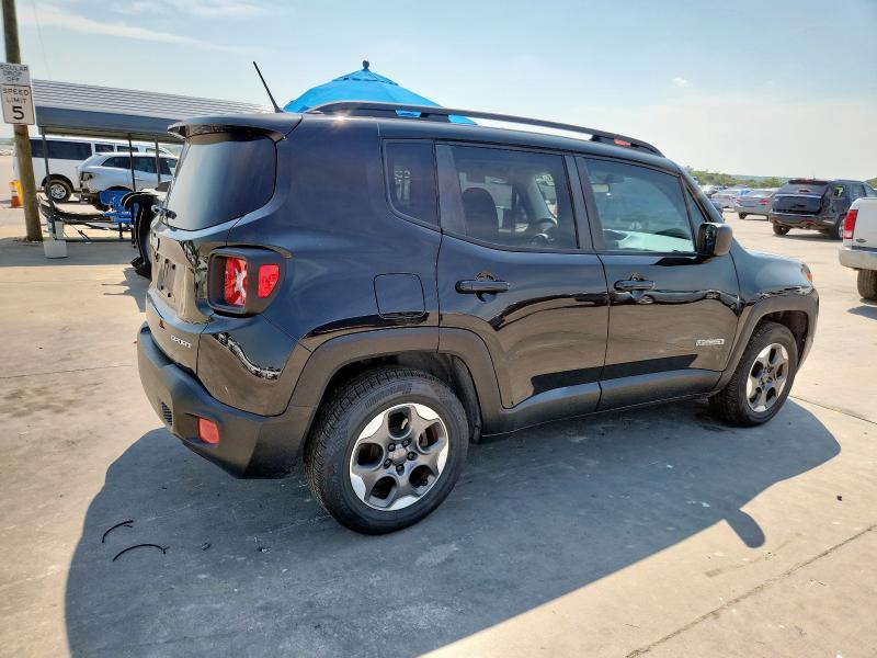 ZACCJAAB8HPF91801 - 2017 JEEP RENEGADE SPORT შავი ფოტო 3