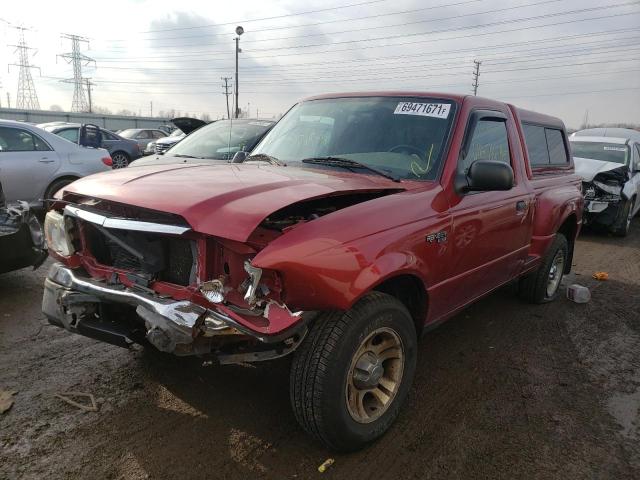 1FTYR10U84PB29277 - 2004 FORD RANGER RED photo 2