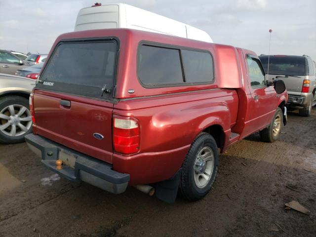 1FTYR10U84PB29277 - 2004 FORD RANGER RED photo 4