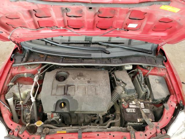 2T1BU4EE6CC862397 - 2012 TOYOTA COROLLA BASE RED photo 11