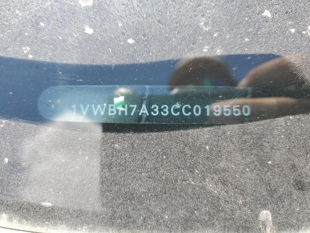 1VWBH7A33CC019550 - 2012 VOLKSWAGEN PASSAT SE ნაცრისფერი ფოტო 12