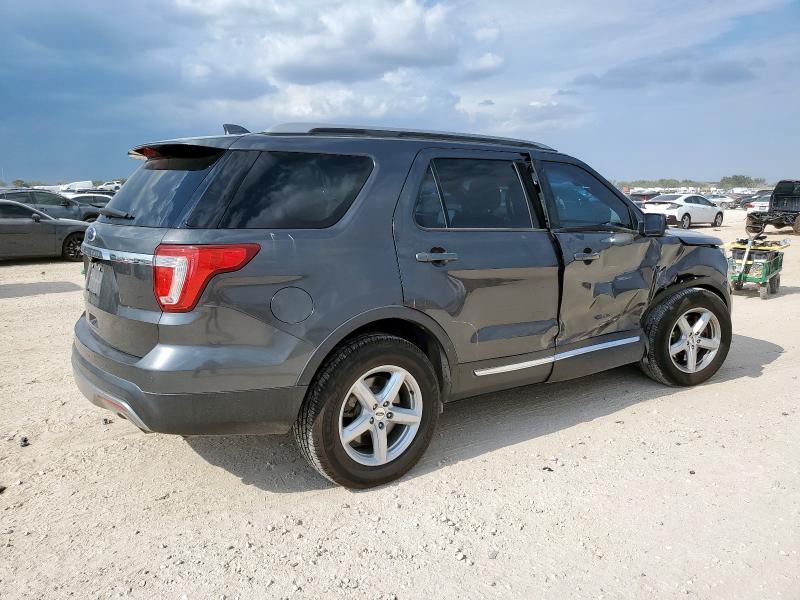 1FM5K7D87HGB12978 - 2017 FORD EXPLORER XLT GRAY photo 3