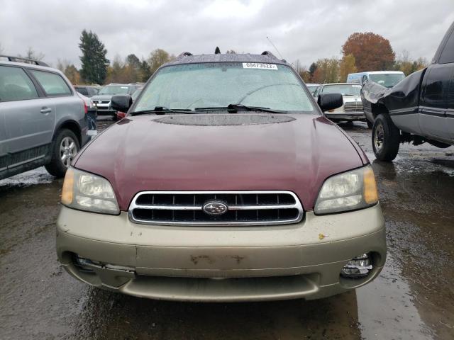 4S3BH6650Y7661604 - 2000 SUBARU LEGACY OUTBACK MAROON photo 5