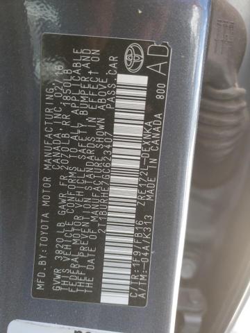 2T1BURHE7GC623407 - 2016 TOYOTA COROLLA L 蓝色 照片 12