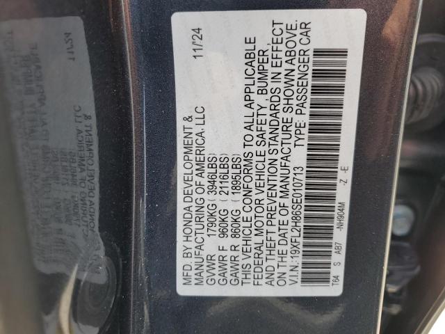 19XFL2H86SE010713 - 2025 HONDA CIVIC SPORT 灰色 照片 12