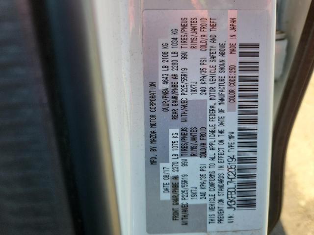 JM3KFBDL7H0205194 - 2017 MAZDA CX-5 GRAND TOURING WHITE photo 13