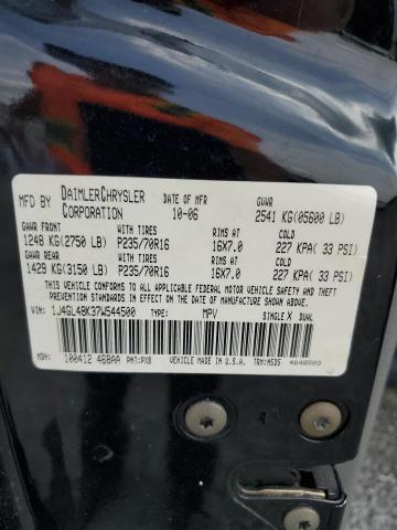 1J4GL48K37W544500 - 2007 JEEP LIBERTY SPORT 黑色 照片 14