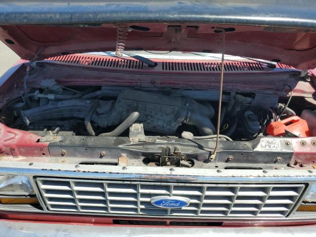 1FDEE14N6LHA91747 - 1990 FORD ECONOLINE E150 VAN წითელი ფოტო 12