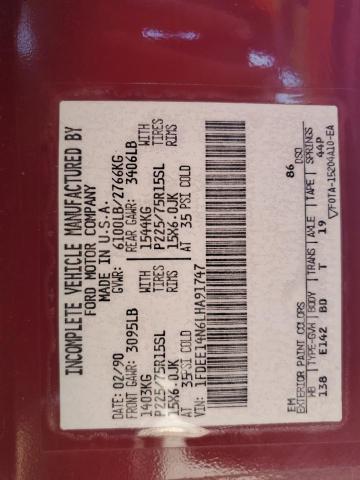 1FDEE14N6LHA91747 - 1990 FORD ECONOLINE E150 VAN წითელი ფოტო 13