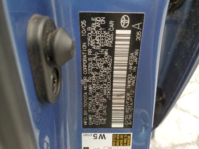 JTDKB20U457054627 - 2005 TOYOTA PRIUS Mavi foto 12