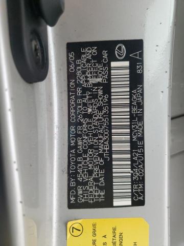 JTHBA30G755135196 - 2005 LEXUS ES 330 SILVER photo 12