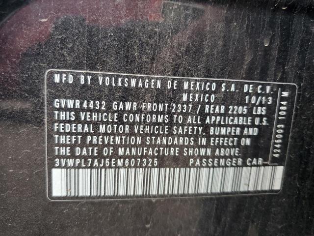 3VWPL7AJ5EM607325 - 2014 VOLKSWAGEN JETTA TDI BLACK photo 12