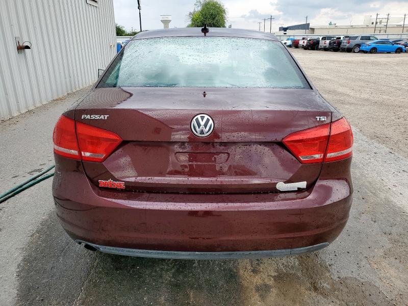1VWAT7A39EC058639 - 2014 VOLKSWAGEN PASSAT S MAROON photo 6