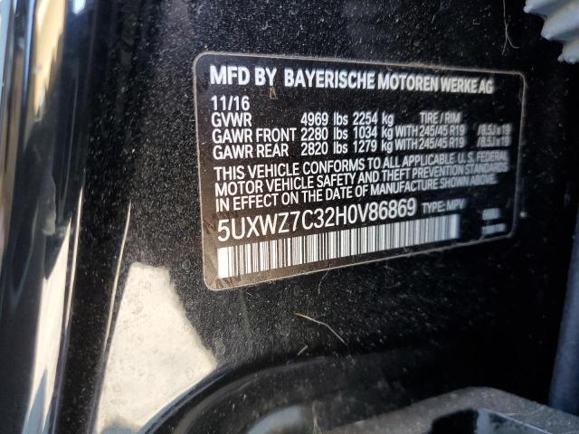 5UXWZ7C32H0V86869 - 2017 BMW X3 SDRIVE28I BLACK photo 13