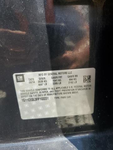 1G11C5SL3FF102231 - 2015 CHEVROLET MALIBU 1LT BLACK photo 12