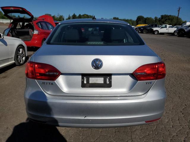 3VWLL7AJ0EM297194 - 2014 VOLKSWAGEN JETTA TDI SILVER photo 6