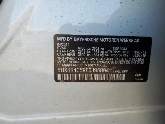 5UXKS4C59E0J95894 - 2014 BMW X5 XDRIVE35D SILVER photo 13