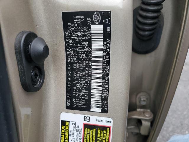 2T1BU4EE3AC323359 - 2010 TOYOTA COROLLA BASE بيج صورة 13