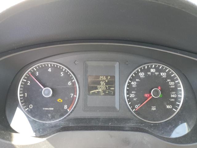 3VWDX7AJ3CM412909 - 2012 VOLKSWAGEN JETTA SE Մոխրագույն լուսանկար 9