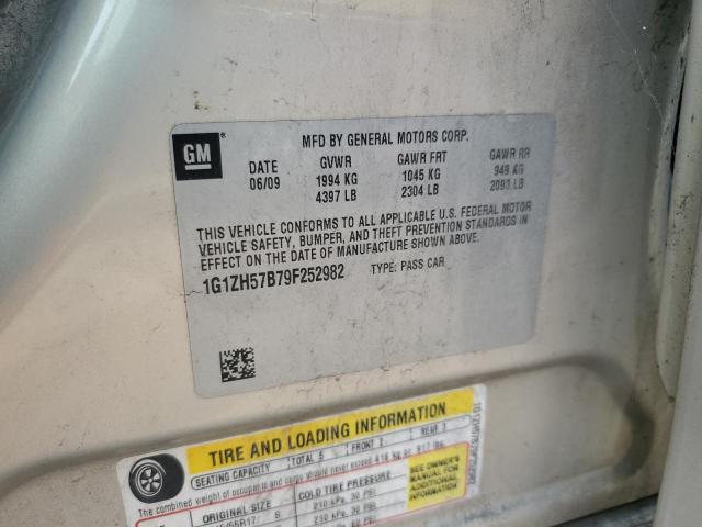 1G1ZH57B79F252982 - 2009 CHEVROLET MALIBU 1LT 金色 照片 12