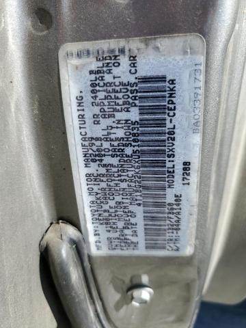 4T1BG22K6XU510835 - 1999 TOYOTA CAMRY CE GRAY photo 12