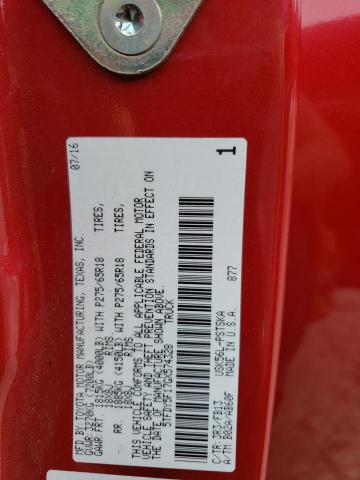 5TFDY5F17GX574328 - 2016 TOYOTA TUNDRA CREWMAX SR5 RED photo 13