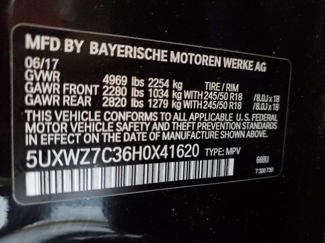 5UXWZ7C36H0X41620 - 2017 BMW X3 SDRIVE28I BLACK photo 13