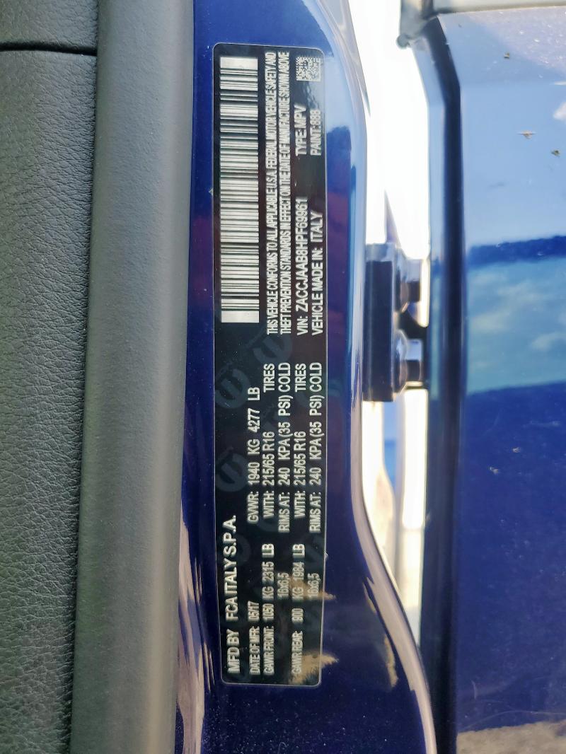 ZACCJAAB8HPF69961 - 2017 JEEP RENEGADE SPORT Көк фото 13