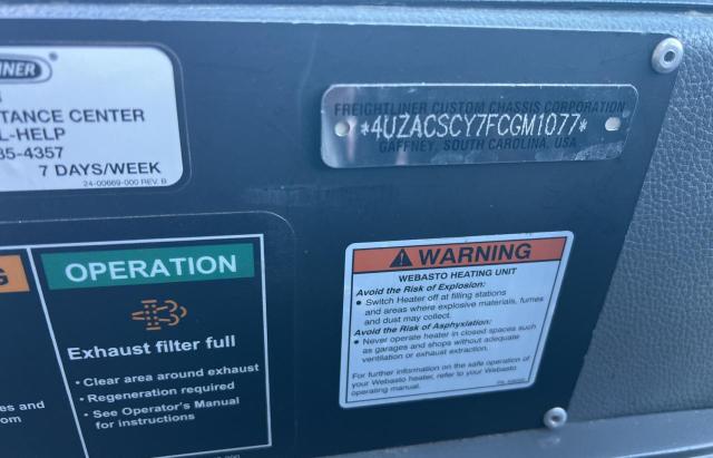 4UZACSCY7FCGM1077 - 2015 FREIGHTLINER CHASSIS XB თეთრი ფოტო 10