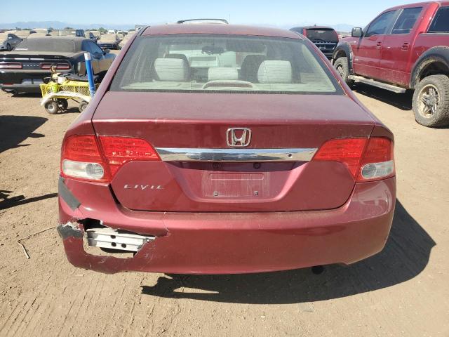 2HGFA16569H355460 - 2009 HONDA CIVIC LX BURGUNDY photo 6