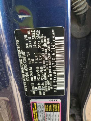 5XYZW4LA7JG563141 - 2018 HYUNDAI SANTA FE S ლურჯი ფოტო 12