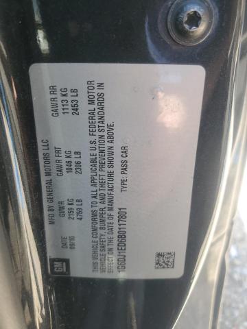 1G6DJ1ED6B0117801 - 2011 CADILLAC CTS PERFORMANCE COLLECTION შავი ფოტო 12