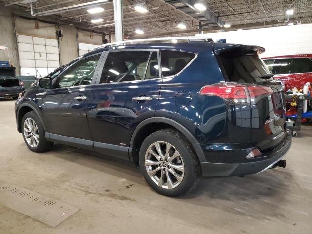 JTMDJREV0JD171266 - 2018 TOYOTA RAV4 HV LIMITED BLUE photo 2