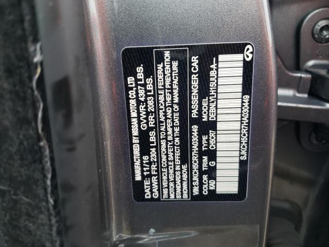 SJKCH5CR7HA030449 - 2017 INFINITI QX30 BASE رمادي صورة 12