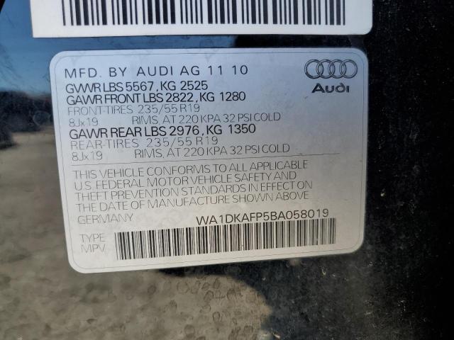 WA1DKAFP5BA058019 - 2011 AUDI Q5 PREMIUM PLUS 黑色 照片 13