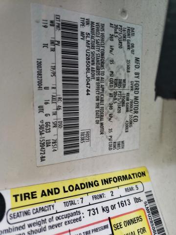 5LMFU28508LJ04744 - 2008 LINCOLN NAVIGATOR თეთრი ფოტო 13