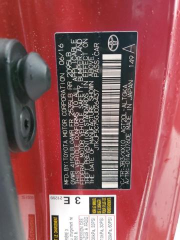 JTKJF5C75GJ026437 - 2016 TOYOTA SCION TC Qırmızı foto 12