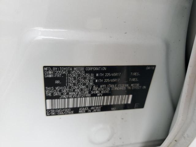 JTMZFREV9JD121988 - 2018 TOYOTA RAV4 LE Ақ фото 13